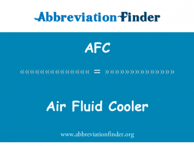 空冷器流体英文定义是Air Fluid Cooler,首字母缩写定义是AFC