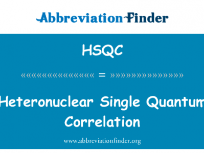 异核单量子关联英文定义是Heteronuclear Single Quantum Correlation,首字母缩写定义是HSQC