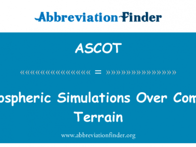 复杂地形上大气模拟英文定义是Atmospheric Simulations Over Complex Terrain,首字母缩写定义是ASCOT