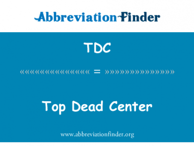 顶死中心英文定义是Top Dead Center,首字母缩写定义是TDC