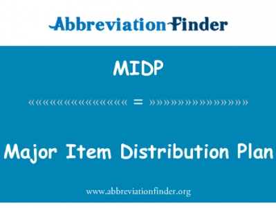 主要项目分配计划英文定义是Major Item Distribution Plan,首字母缩写定义是MIDP