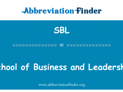 商学院和领导能力英文定义是School of Business and Leadership,首字母缩写定义是SBL