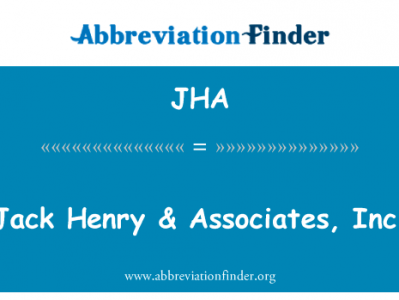 杰克亨利 & 联合公司英文定义是Jack Henry & Associates, Inc.,首字母缩写定义是JHA