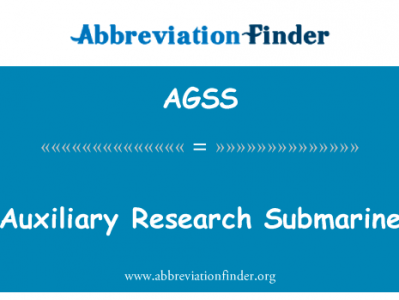 辅助研究潜艇英文定义是Auxiliary Research Submarine,首字母缩写定义是AGSS