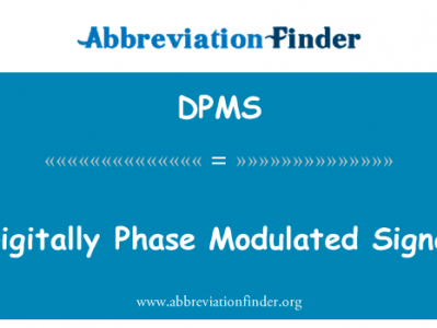 数字相位调制的信号英文定义是Digitally Phase Modulated Signal,首字母缩写定义是DPMS