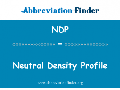 中性密度轮廓英文定义是Neutral Density Profile,首字母缩写定义是NDP