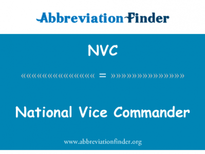 全国副指挥官英文定义是National Vice Commander,首字母缩写定义是NVC