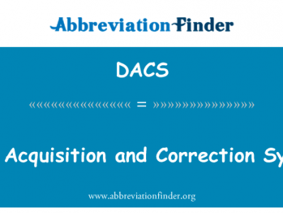 数据采集与校正系统英文定义是Data Acquisition and Correction System,首字母缩写定义是DACS