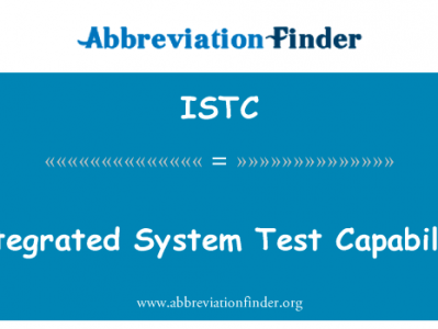 综合的系统测试功能英文定义是Integrated System Test Capability,首字母缩写定义是ISTC